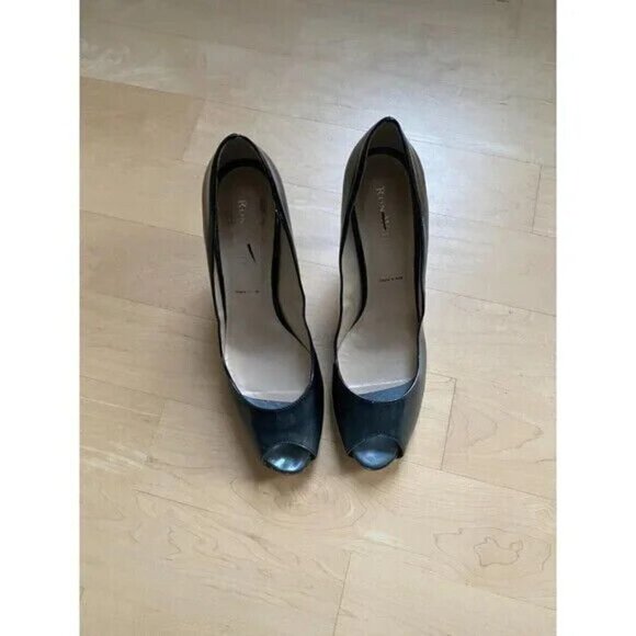 Ron White "Bonnie" Peep Toe Pewter Stiletto Heel BNWT Italy - Picture 4 of 10